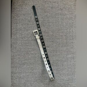 Glitter Western Cowboy Style Rhinestone Diamond Crystal Belt 1.1 Inch Width